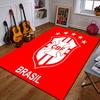 "CBF Brazil Emblem with Stars On Red" Patterned Carpet a Non Slip Rug Suitable for All Seasons and Any Setting, Gift