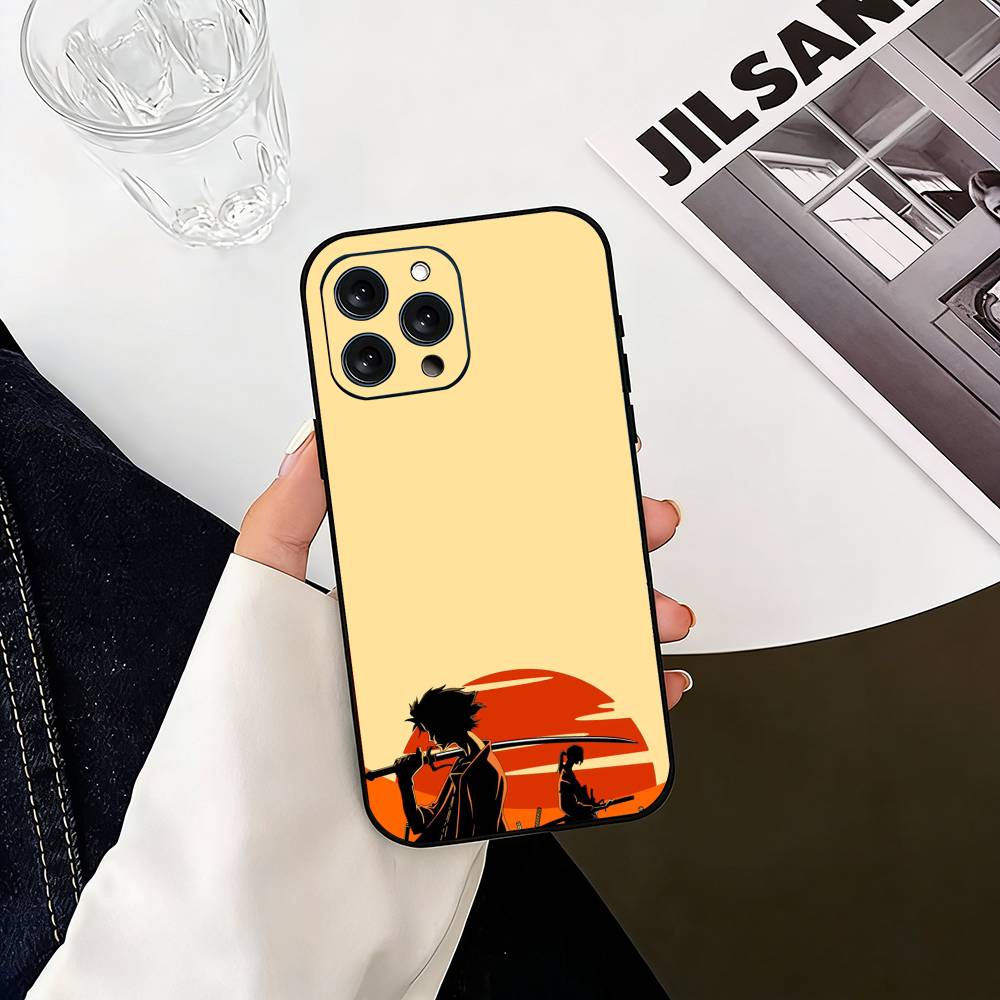 S-Samurai Champloo Anime Phone Case Silicone Soft For IPhone 17 16 15 14 13 12 11 X XR Plus Pro Max Plus