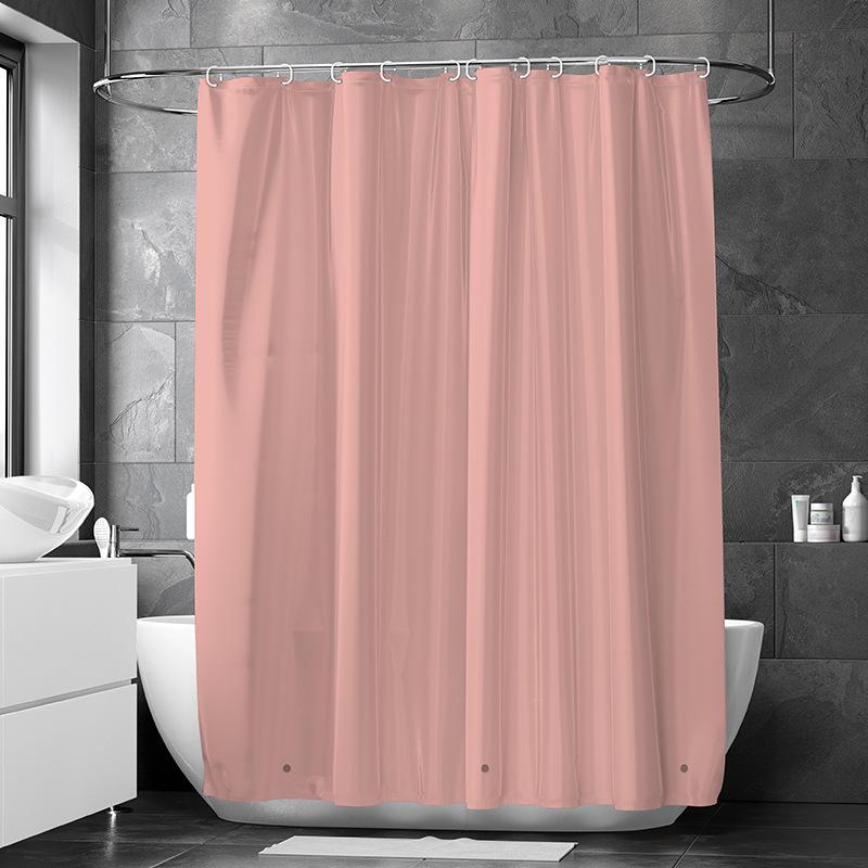 3D Printed PEVA Shower Curtain with Hooks – Thick, Waterproof, Mildew-Resistant Bathroom Partition