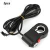 3pcs Handlebar Switch On Off Button 3 Speed Position with Lock Parts for Electric Bike