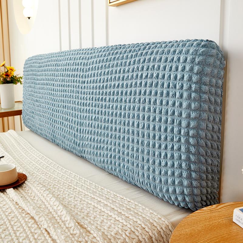 Premium Blasenstoff Jacquard Kopfteilbezug Weicher Stretch Bettkopfteilbezug All-inclusive Nachttisch Schutzbezug Überwürfe Schlafzimmer
