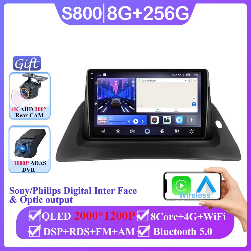 Android 14 Car Radio Stereo Head Unit For Renault Kangoo 2007-2009 Auto Carplay GPS 4G Navigation Multimedia Player No 2din DVD
