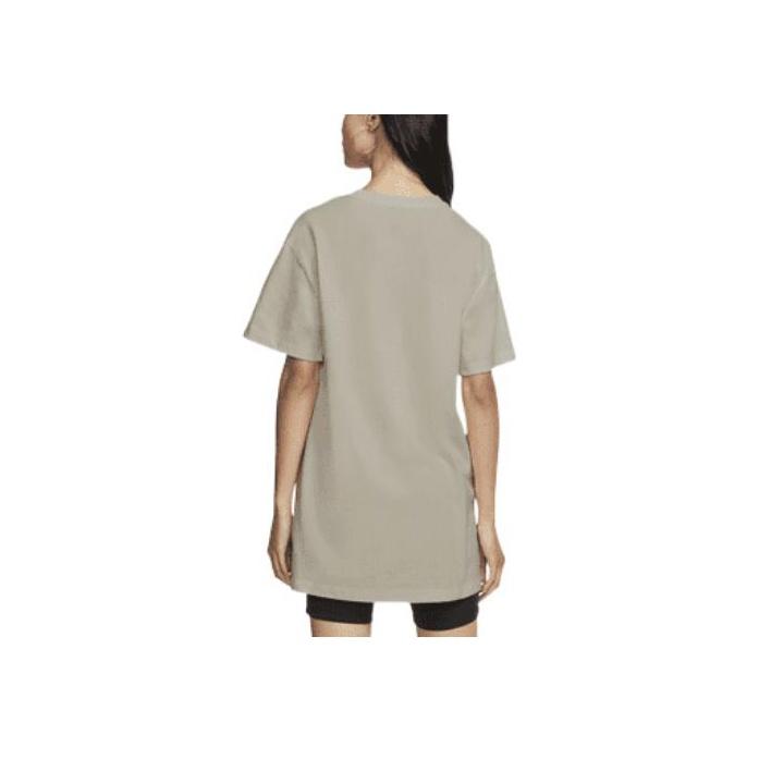 Nike Solid Color Drop Shoulder Breathable Short Sleeve A-Line Dress Women Dress Grey CJ2243-236