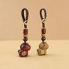 1Pc Car Keychain New Chinese Style Braiding Rope Gift Phone Keychain Creativity Pony Pendant Wood Pendant Coin Decoration