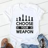 Creative Chess T-shirt The Game Chess Print Funny T Shirts Men Women Unisex Casual Tops White T-Shirt Graphic TShirts Streetwear