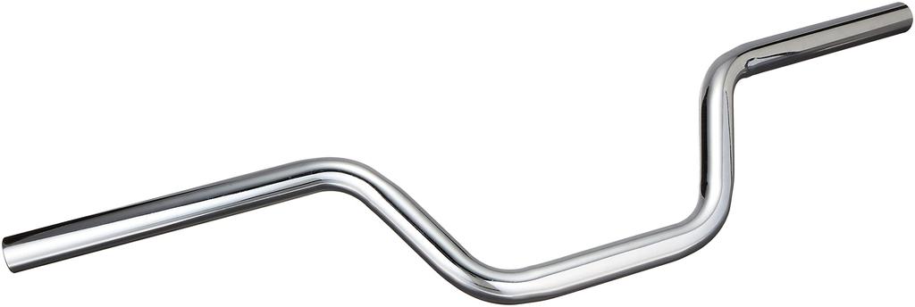KITACO Universal Chrome Plated Part Number Semi-Up Handlebars, 22.2mm, Steel, Fit, Finish, 619-0700400