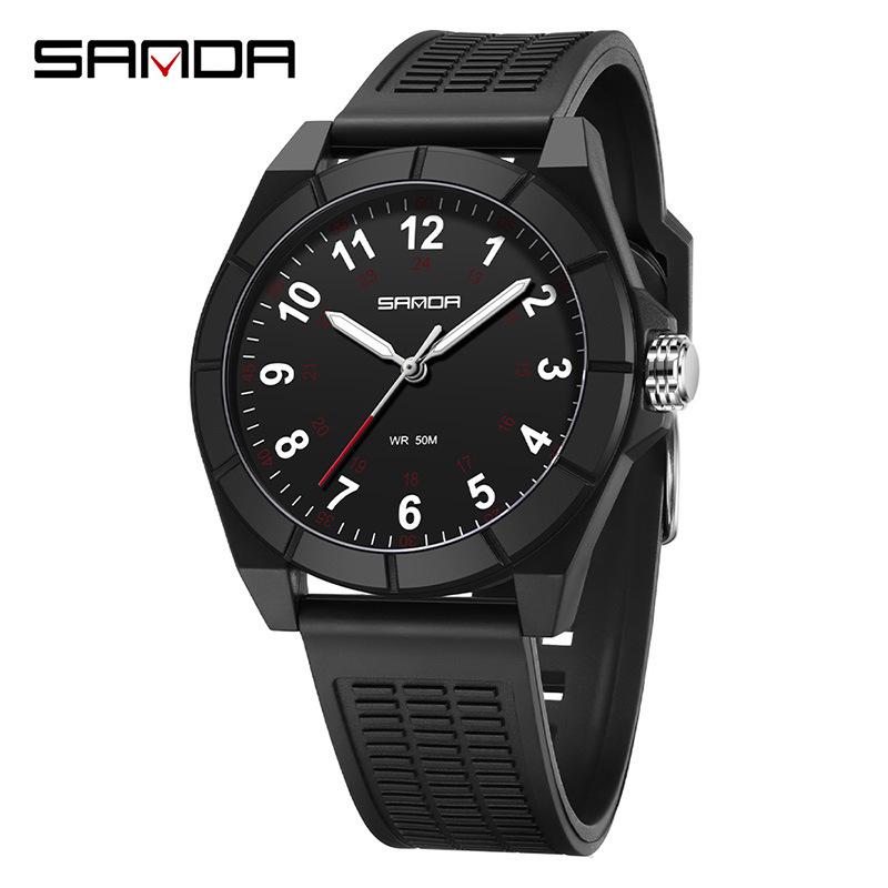 Sanda Unisex Student Watch: Luminous Hands, Waterproof, Quartz, Casual Sports Design