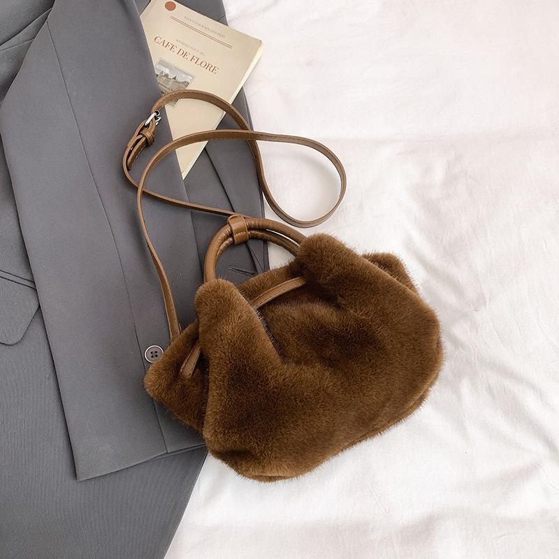 Hand-held Vegetable Basket Bag, Pleated Bucket Bag, Fashionable Single-shoulder Crossbody Bag