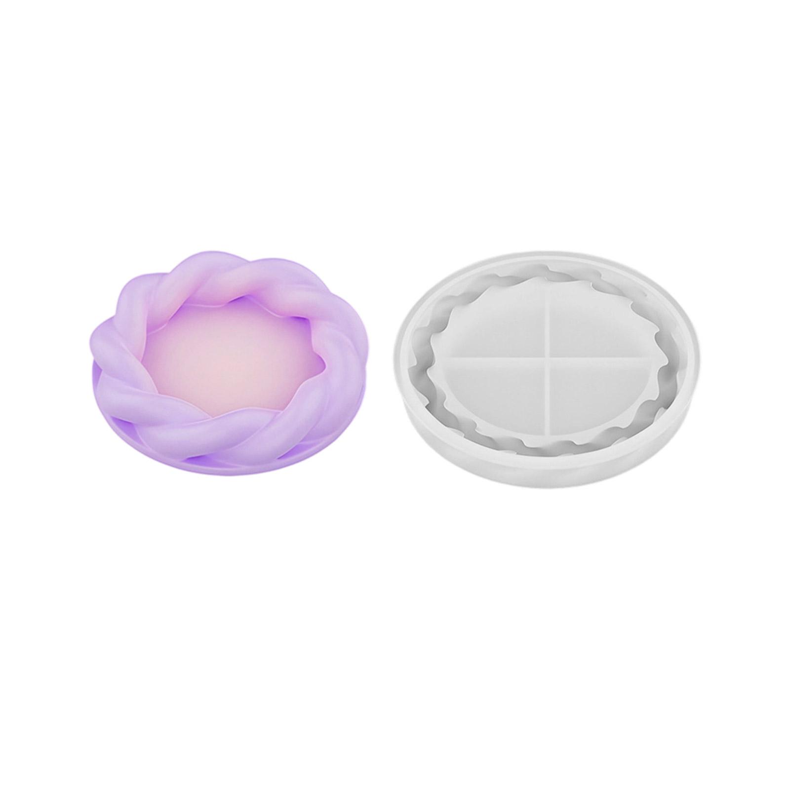 

Multipurpose Large Twist Plate Shaped Silicone Tray Adds Warmth Portable for Home Gatherings And Coffee Shop Displays S