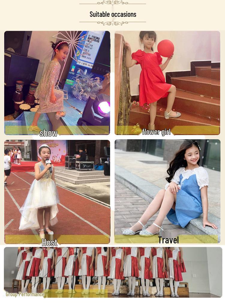 Girls' Princess Pearl Leather High Heels – Korean Style Fashion Student Shoes