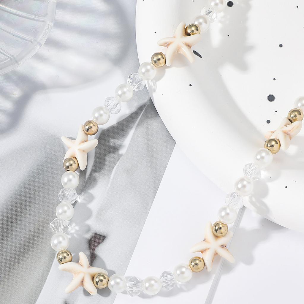 Stylish Beach Necklace Handmade Jewelry Starfish Necklace Women Accessories Short Necklace Suitable for Party Daily