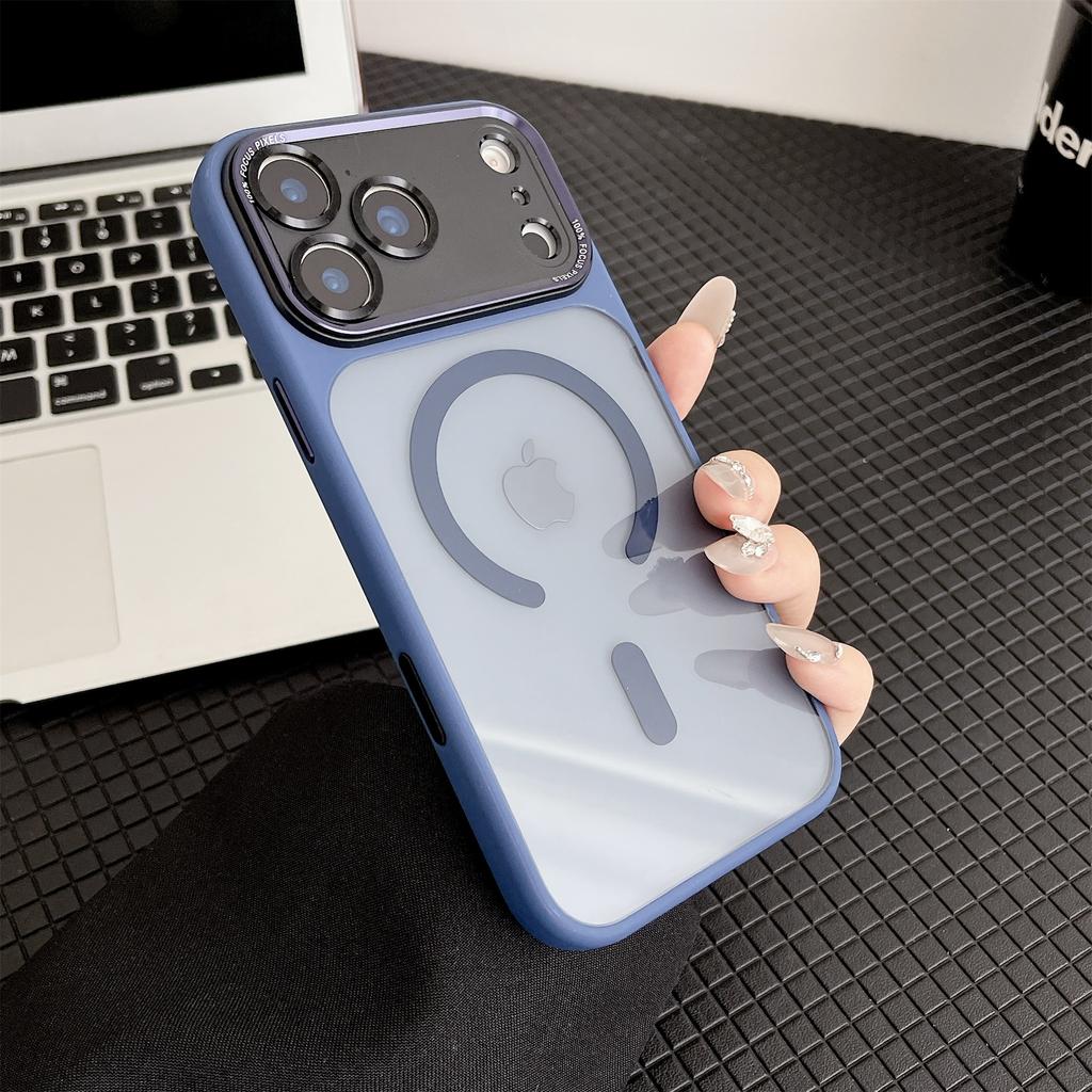 For iPhone 17 Pro Max Hybrid Case Compatible with MagSafe TPU + Acrylic Phone Shell Built-In AI Photo Button