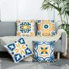 2-Piece Waterproof Cushion Cover For Outdoor Geometric Print Stain Garden Resistant Pillow Case Modern Pillow Cover For Sofa