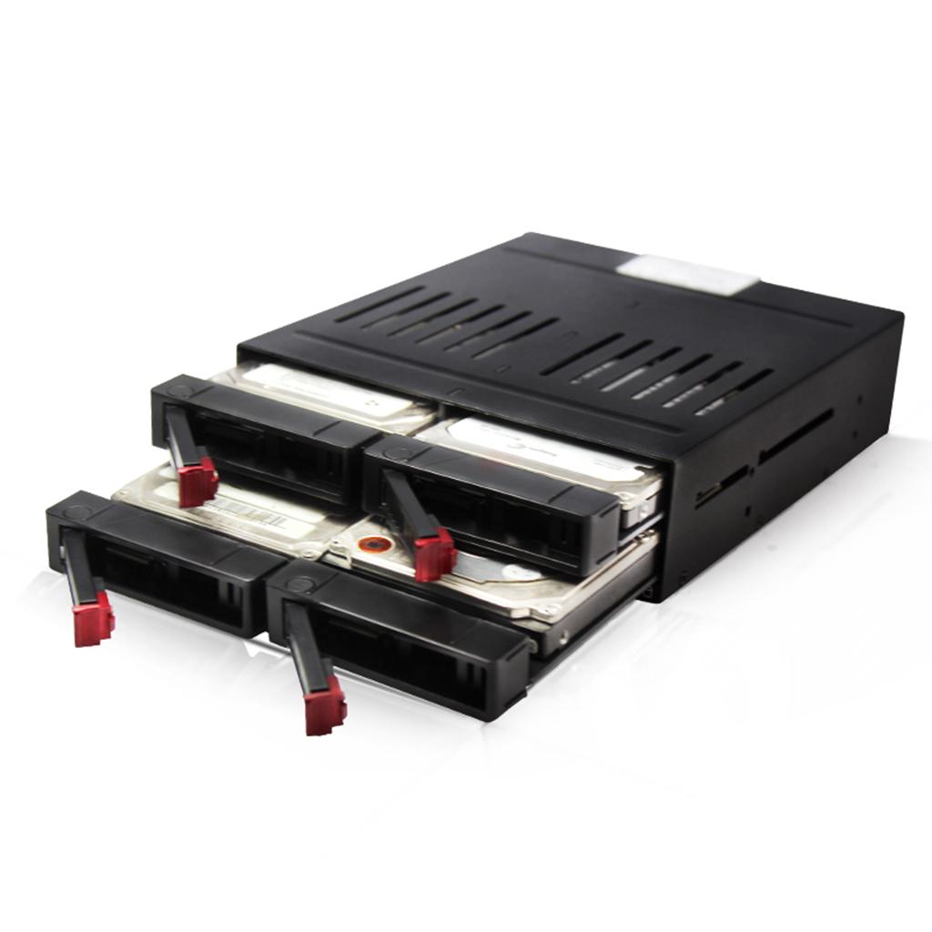 HE-2006 4x2,5 Zoll Schächte Sata Internes Rack Festplatte für Gehäuse HDD SSD Mobiles Gehäuse Abdeckung mit LED-Anzeige