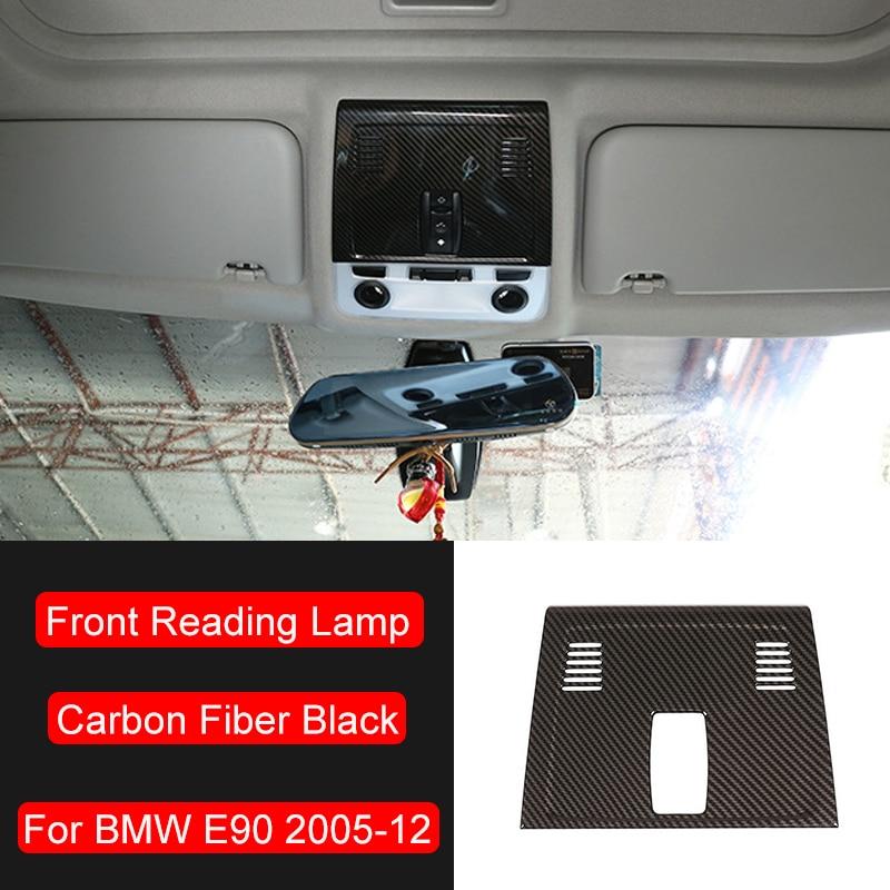 Kohlefaser ABS Auto Vorne Hinten Leselicht Rahmen Zierleiste Dekorative Abdeckung Aufkleber Für BMW 3er E90 2005-12 Autozubehör