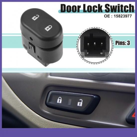 Auto Door Lock Switch Replacement Single  for Chevrolet Malibu Black