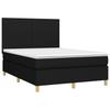 Boxspringbett mit Matratze Schwarz 140 x 190 cm Stoff