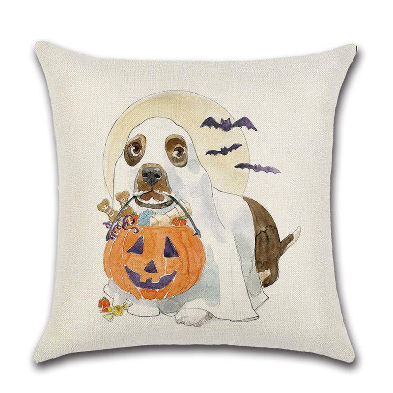 Brightly Colored Halloween Themed Pumpkin Animal Cushion Cover For Stylish Sofa Decor