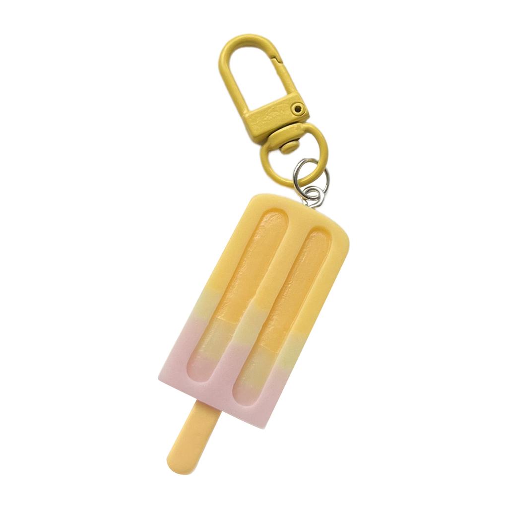Elegant Popsicles Shaped Keychain Gradient Color Ice Lolly Keyring Pendant Fashion Bag Ornament for Women and Girls