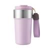 8th Gen 232g Stainless Steel Insulated Coffee Cup with Lanyard Straw, Portable for Car & Outdoor Use