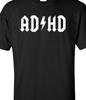 Powered By ADHD Funny T Shirt Tee Unisex Medication Meds Music Rock