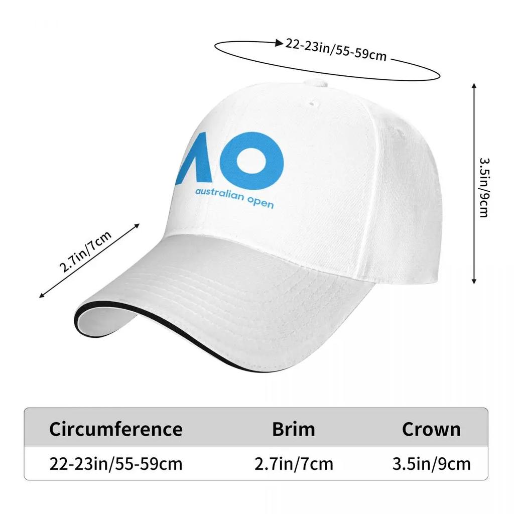 Blue Australian Open AO Tennist Camping Baseball Caps For Unisexs Personalized Unisex Beach Dad Hats Snapback Cap