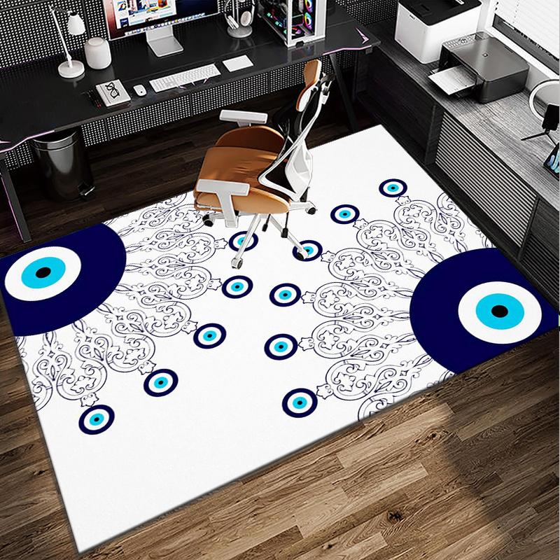 Eyes Pattern Design Art Office Rug Chair Mat, Entryway Carpet, Suitable for Front Door, Bedroom, Living Room, Desk, Holiday Gift