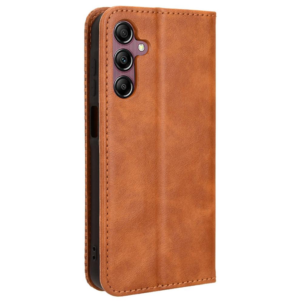 For Samsung Galaxy A15 5G Leather Case Retro Phone Cover with Wallet Stand