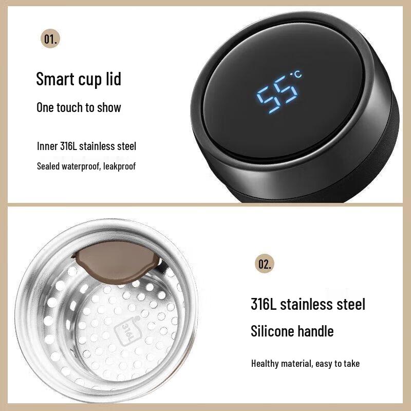 SUPOR Smart Series 316L Stainless Steel Insulated Mug