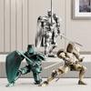 Medieval Knight Action Figure 3D Printed Knight Collection Exquisite Medieval Statue Desk Decoration for Families, Lovers Gifts