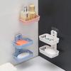Creative Drain Rack Wall Hanging Multifunctional Soap Box High Quality PP Soap Rack Soap Container Punch-free Athroom Rack