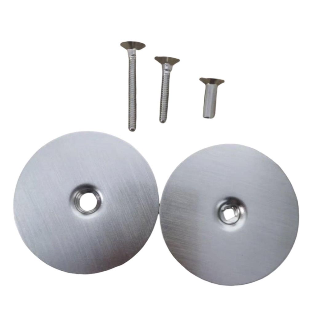 Steel Door Hole Filler Plate with Screw for Cabinet Bedroom Sliding Door Accessory Home Commercial