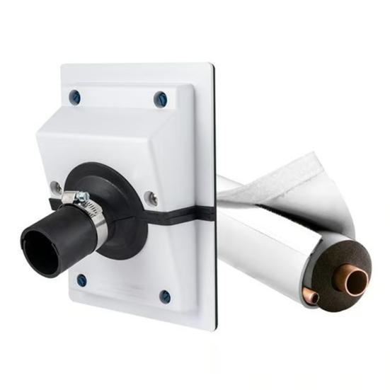 Split Cover Wall Sleeve Kit for AC Line Set Easy Install Wall Penetration Cover for Indoor Outdoor Air Conditioner Systems HVAC Line-Set Cover