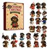 Christmas Tree Pendant Set 2026 Advent Calendar Dachshund Ornament Set, Countdown Hanging Decor with 24 Miniature Dog Collection Mini Figures,