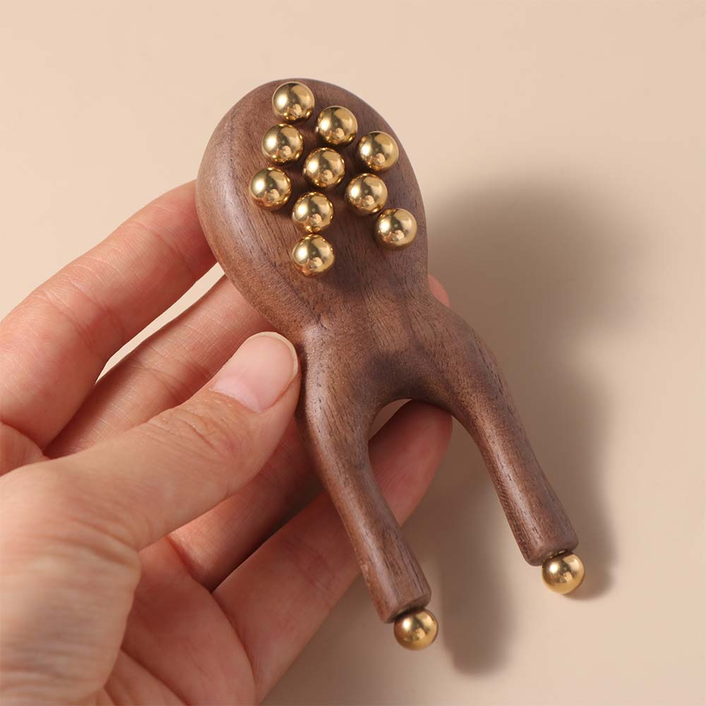 Antistatic Guasha Face Massager Tool Wooden Handle Wood Gua Sha Tool Skin Scraping