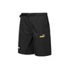 Puma Solid Color Logo Belt Straight Leg Shorts Unisex Shorts Black 671965-01