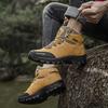 2024 Autumn Outdoor Mountaineering Work Anti Slip Platform Lace Up Casual Short Boot Wear Resistant Fashion Travel Shoes for Men