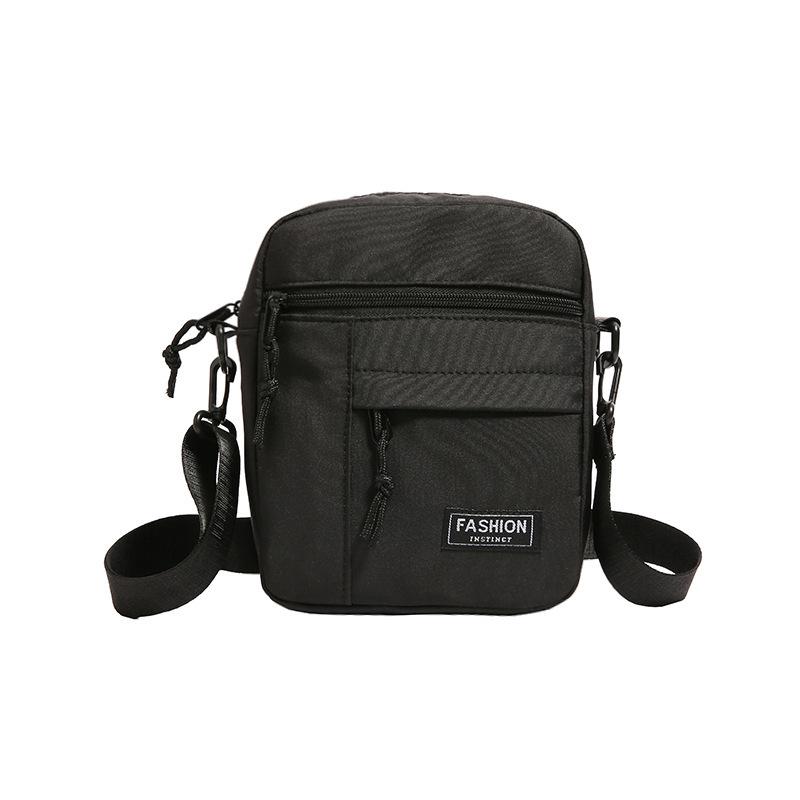 Street trend couple's small satchel fashion casual canvas bag men's street mobile phone shoulder bag