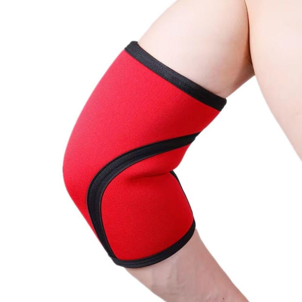 Red Arm Sleeve Nylon Neoprene Elbow Brace Durable Elbow Pads  Unisex