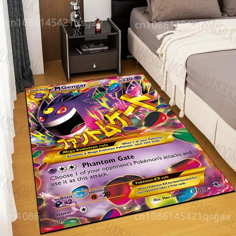 P-Pokemon G-Gengar Kortelės Spausdinti Kilimai Miegamasis Svetainė Sofa Darbo Kambarys Vaikų Kambarys Didelio Ploto Dekoro Kilimai Dovana Kilimėlis Potdemiel