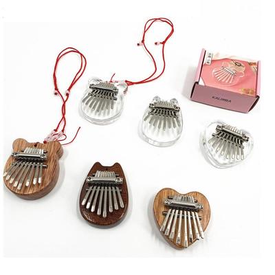 8 Tuşlu Mini Kalimba Başparmak Piyano Parmak Piyano Taşınabilir Marimba Boyun Askısı ile, Çocuklar Yetişkinler Yeni Başlayanlar İçin Hediye