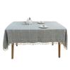 Linen Table Cover Dust-proof And Elegant Tabletop Decoration Cover For Kitchen Tablecloth Cotton