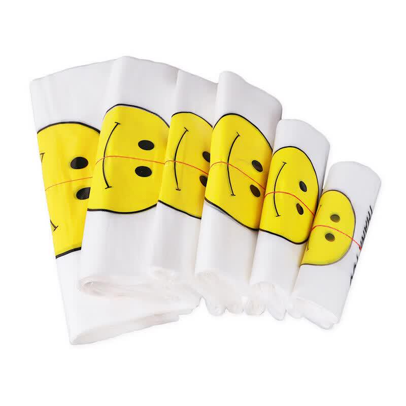 Thickened Smile Face Vest Shopping Bags 32x50cm