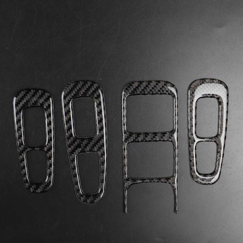For Kia Stinger 2019-2025 Carbon Fiber Window Lift Switch Control Panel Trim Cover Car Accessories Interior Decoration Sticker Hbwjx00