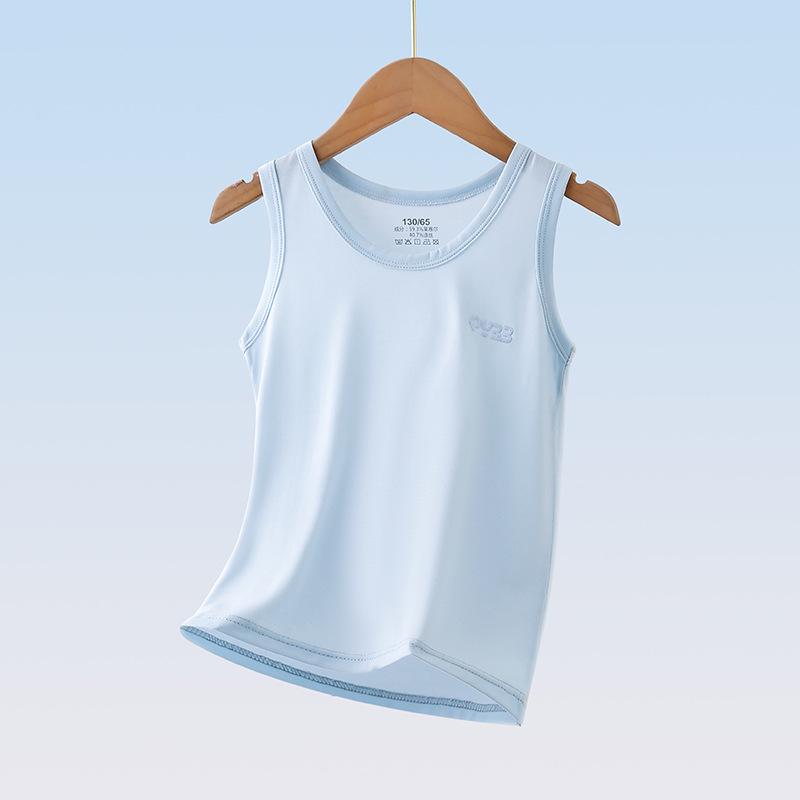 Lyocell Kids' Sleeveless Summer Vest Pajamas - Boys' & Girls' Tank Top