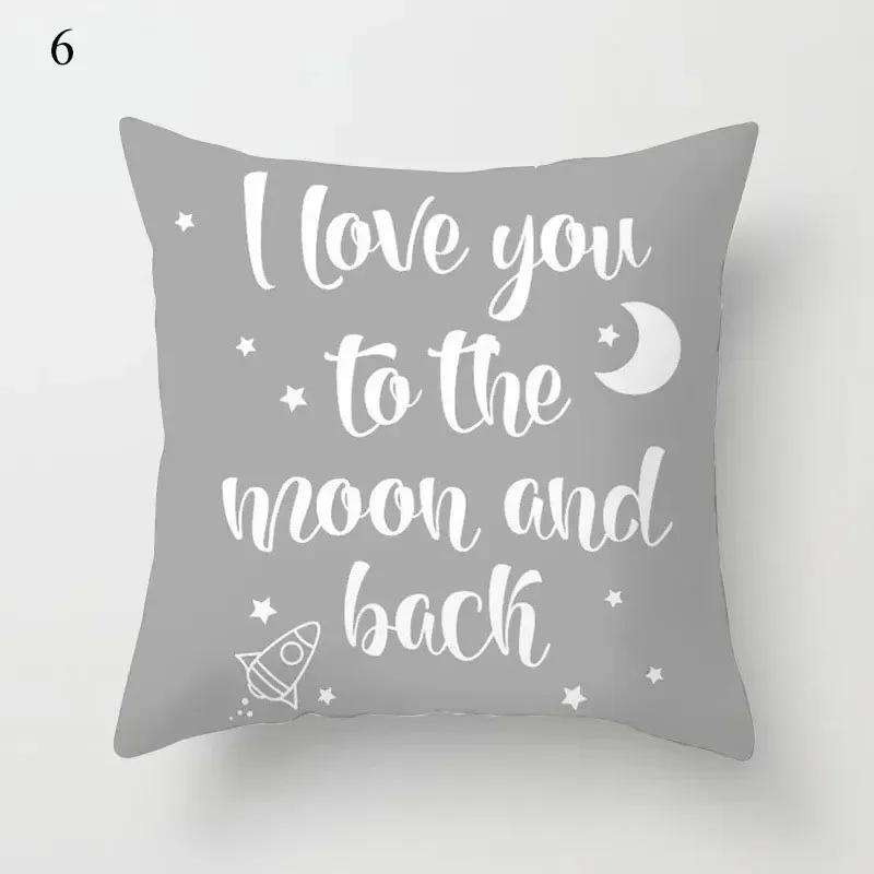 Luxury Home Decoration Pillowcase Simple Cartoon Cloud Moon Star Pattern Cushion Cover Living Room Sofa Cushion Cover