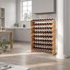 Rack de Vinhos Modular Empilhável para 72 Garrafas, 8 Níveis, Rack de Armazenamento de Vinhos de Chão Autoportante, Prateleira de Exibição de Vinhos Resistente, Prateleiras Sem Oscilação, Fácil