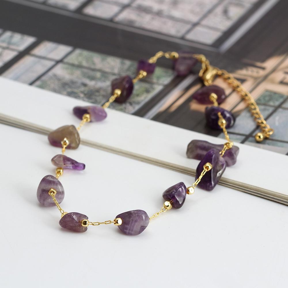 Unregelmäßige Türkis Mehrfarbige Stein Fußkettchen Für Frauen Vintage Goldfarbe Knöchelarmband Sommer Strand Ketten Fußkettchen Boho Schmuck