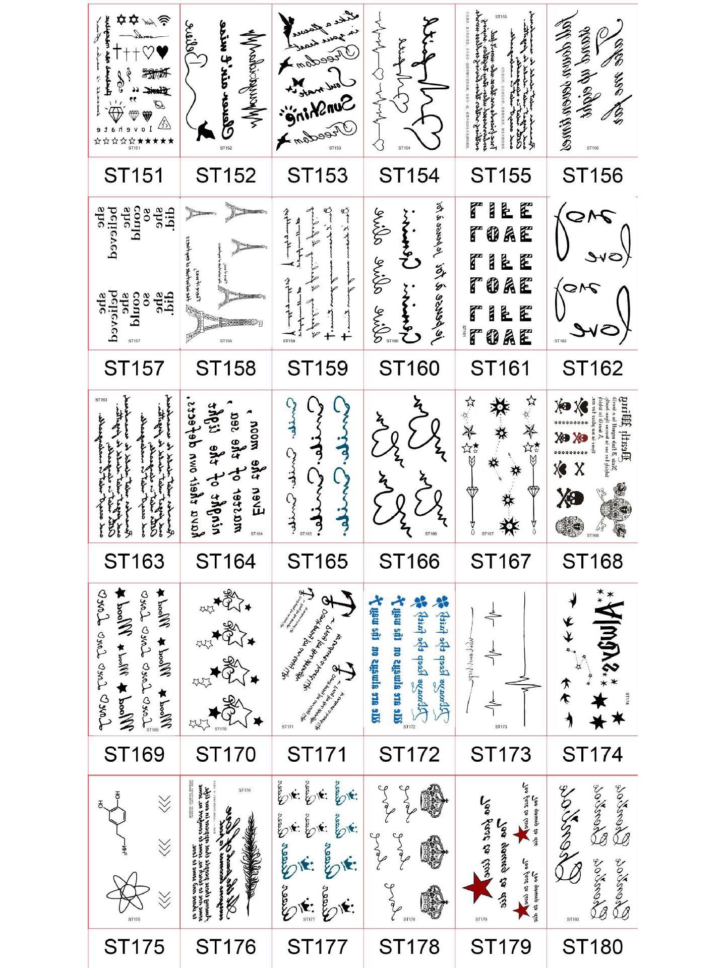 

Men s Waterproof Long-Lasting Realistic Tattoo Stickers for Arm & Ankle - Totem & Chinese Character Designs. 9.6x5.8 cm