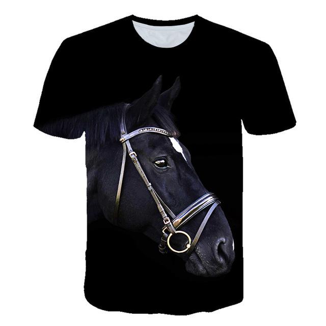 Men Fashion Short Sleeve 3d Print T Shirt Round Neck Summer Plus Size Tees